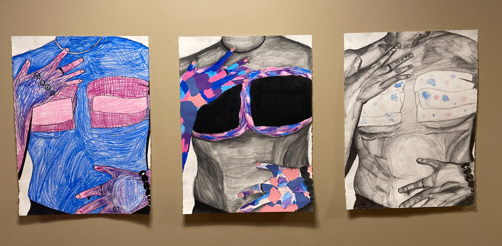 "Growth", a triptych about growing up and your relationship to your body as a trans person.