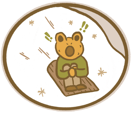 Sticker design for "A Year with Frog and Toad".