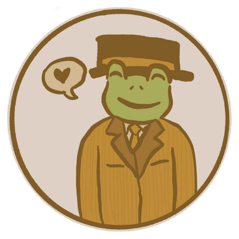 Sticker design for "A Year with Frog and Toad".