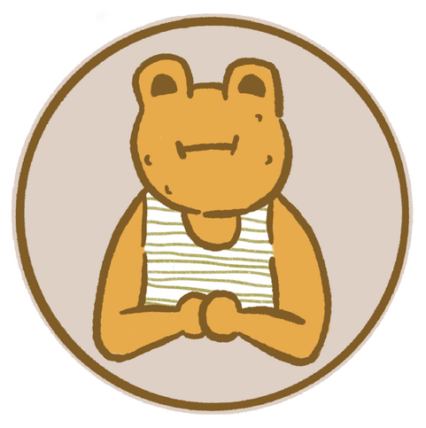 Sticker design for "A Year with Frog and Toad".