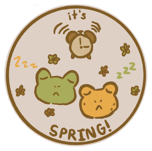 Sticker design for "A Year with Frog and Toad".